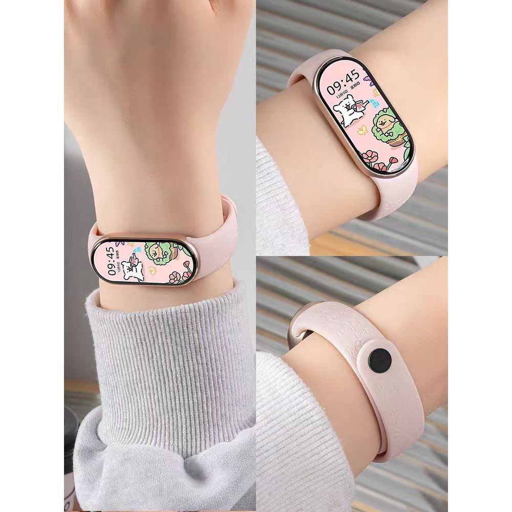 Dây đeo silicon mềm mại cho Xiaomi Mi Band 10 9 8 Dây đeo NFC Vòng đeo tay cao su thể thao Pulseira Band 10 9 8 Phụ kiện