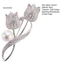 Trâm cài hoa Tulip đính ngọc trai giả lấp lánh - Phụ kiện thời trang cho quần áo và túi xách
