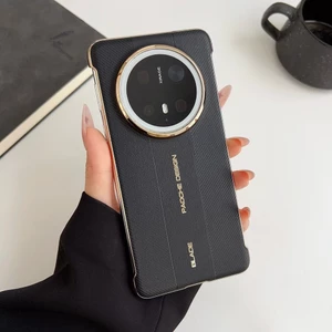 Dành Cho Huawei Mate70pro + Ốp Lưng Điện Thoại Phong Cách Mới Kinh Doanh Trơn Cảm Giác Da Chống Vân Tay mate70 Sang Trọng Nửa Gói Chống Sốc Har