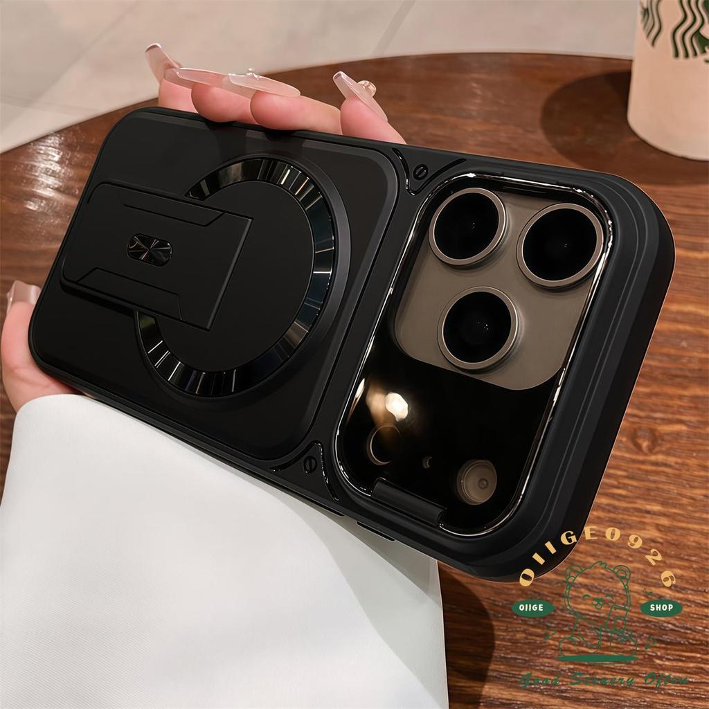 【 Ốp lưng iPhone17 】 Túi khí chống rơi Giá đỡ cảm giác da Vỏ điện thoại từ tính iphone17 Pro Max 16 15 14 13 12 11 cho vỏ iPhone Vỏ mềm silicon TPU chống sốc