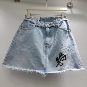 Mùa Hè 2026 - Váy Denim Cao Cấp, Thiết Kế Ôm, Thêu Hoa Rửa Nguyên Cạnh