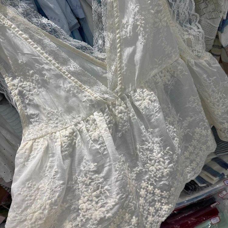 Áo Vest Ren Jacquard Thêu Nhỏ Gợi Cảm, Phong Cách Kỳ Nghỉ Mùa Hè, Hợp Thời Trang