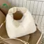 Springevenstar Nữ Sang Trọng Túi Xách Tay Cầm Ruched Nữ Nhỏ Đeo Vai Túi Tote Thường Ngày Nửa Mặt Trăng Hobos Túi Mùa Đông Springevenstar