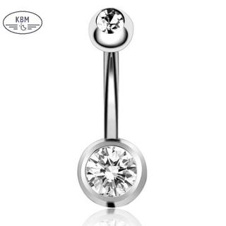 KBM 14G Nhẫn Rốn Ngọc Trai Pha Lê - FSSG
