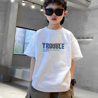 Áo thun bé trai in hình gấu kiểu Anh, phong cách retro, đa năng, giản dị, thoải mái, cổ tròn, kiểu Mỹ.