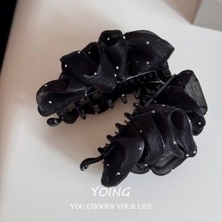 Lưới gãy kim cương chuối kẹp tóc cao cấp, phong cách mới xoắn kẹp sau đầu cho đuôi ngựa