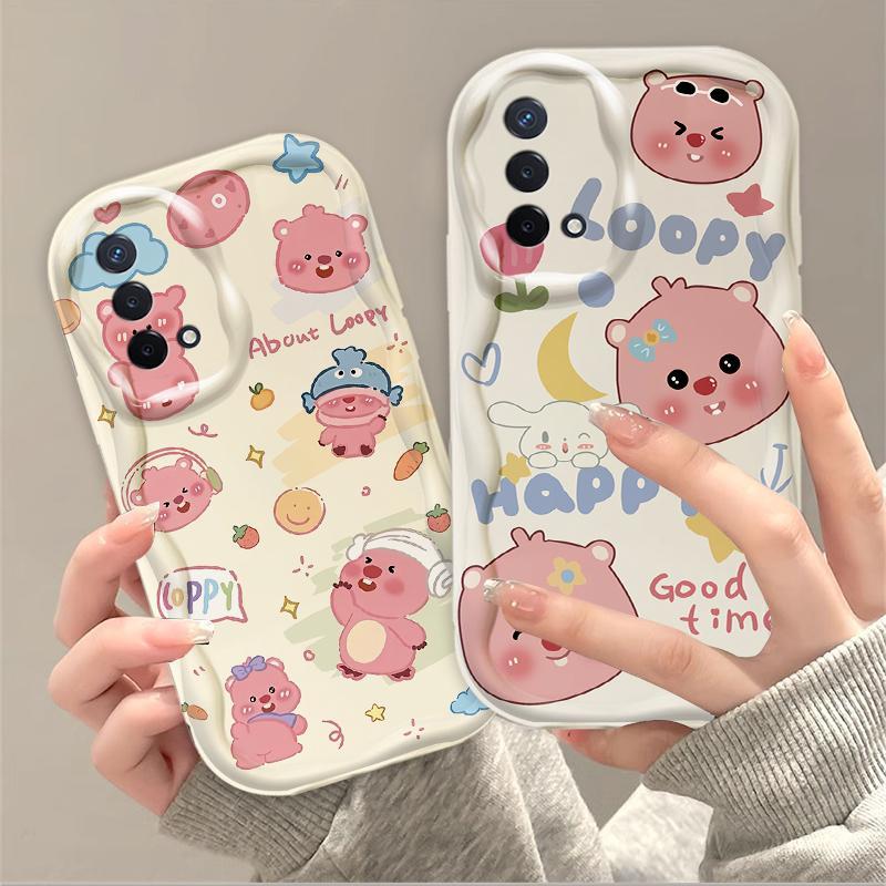 Thích Hợp Cho OPPO A74 A95 F19 F19S Reno 6 Lite 4G Bảo Vệ 3D TPU Mềm Hoạt Hình Dễ Thương Loopy Vỏ Điện Thoại Chống Sốc