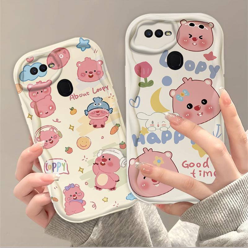 Thích Hợp Cho OPPO A5S A7 A12 F9 F9 Pro 3D Phụ Kiện TPU Mềm Hoạt Hình Dễ Thương Loopy Vỏ Điện Thoại Chống Sốc