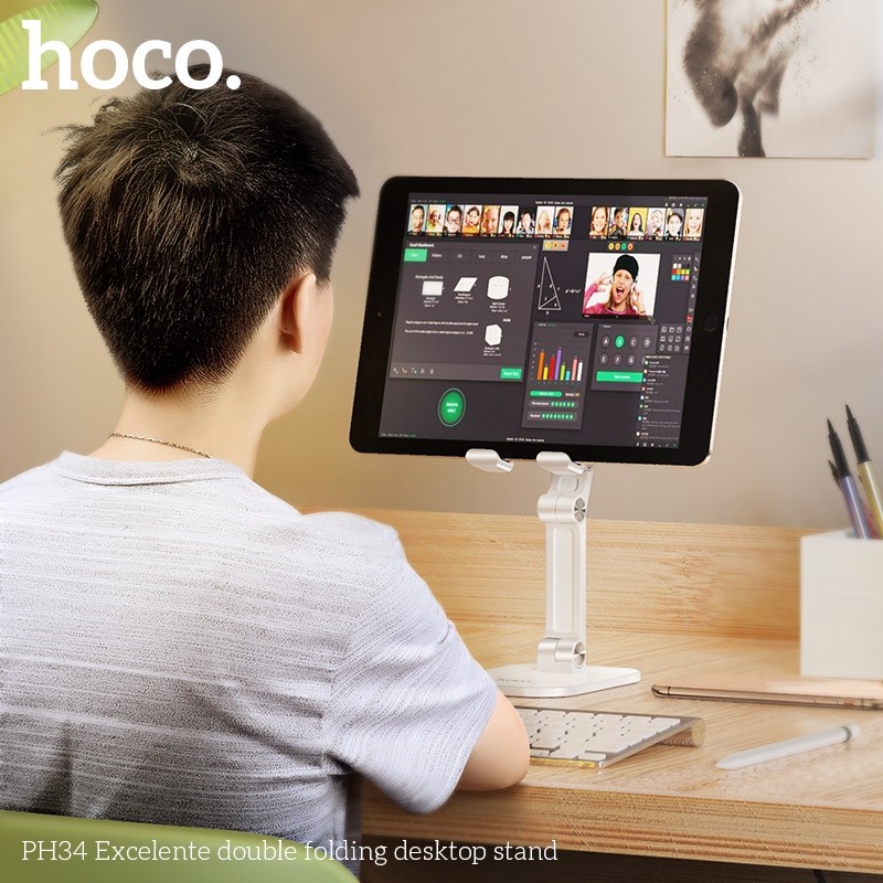 Giá đỡ điện thoại, máy tính bảng Hoco có thể gấp gọn tùy chỉnh kích cỡ tiện lợi siêu bền chắc chắn