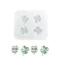 Flgo Hiệu Ứng Phản Quang 4 Lá Cỏ Mặt Dây Chuyền Trang Trí Khuôn Silicon Cho Nhựa Dính DIY Thủ Công Trang Sức Làm Đồ Dùng