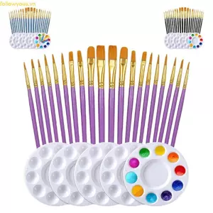 Fol 1 Bộ Bàn Chải Sơn Bộ Nylon Màu Nước Acrylic Bộ Bàn Chải Sơn Vẽ Và Nghệ Thuật Tiếp Liệu Cho Tác Phẩm Nghệ Thuật Chi Tiết