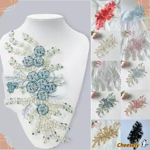 Miếng vá thêu sequin CheeseLy - Thêu ren và cườm cho DIY và trang trí váy cưới