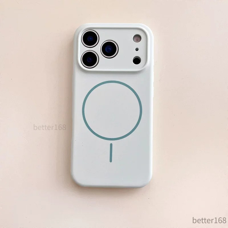 Ốp Lưng Silicone Nam Châm Cho IPhone 17 16 15 14 13 12 Pro Max Nhiều Màu Chống Sốc Bảo Vệ Camera Siêu Mỏng
