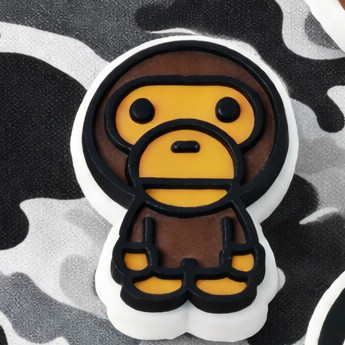 Set Charm BAPE Khỉ Ape Camo Xanh Hồng Street Style 3D Siêu Ngầu Gắn Dép Crocss Cá Tính Độc Lạ Phong Cách Đường Phố
