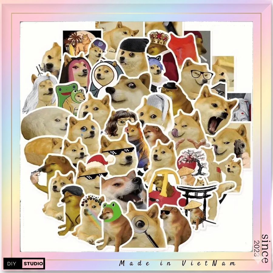 100 sticker mr chem dog meme  - Đề Can Vinyl Chống Thấm Nước Cho Laptop, Vỏ Điện Thoại ,Ván Trượt (Meme Funny Design)
