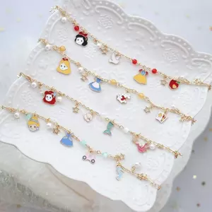 {Fairy Tale Town} Công chúa nàng tiên cá dễ thương Alice Cinderella Star Vòng tay lolita ngọt ngào Nữ