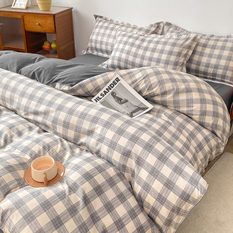 Bộ ga bọc nệm 4 món cotton giặt siêu mềm bền đẹp không co ngót phù hợp khách sạn nhà nghỉ