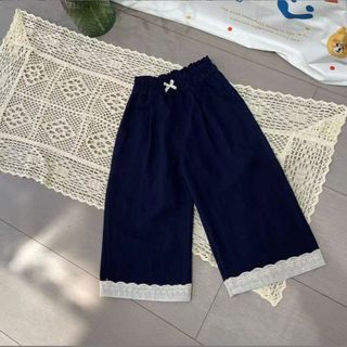 Bé Gái Ngọt Nơ Ren Khâu Quần Mùa Hè Thường Ngày Mỏng Phong Cách Phù Hợp Với Nhẹ Trẻ Em Bé