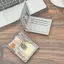 ZK Vui Ví Cho Bé Trai Nam Da PU Túi Đựng Tiền Mới Lạ Quà Tặng Thanh Thiếu Niên Học Sinh Ví Nữ Nam Đồng Xu Túi 100 Đô La Họa Tiết Ví VN