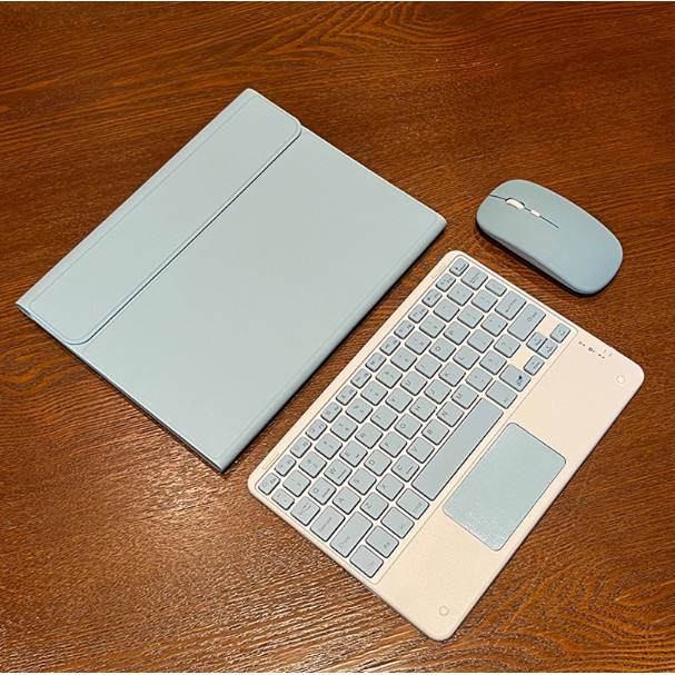 Bao da bàn phím không dây có chuột sạc, cho máy tính bảng 10.2 inch/10.5 inch/thế hệ 10 10.9 inch/Pro 11 inch