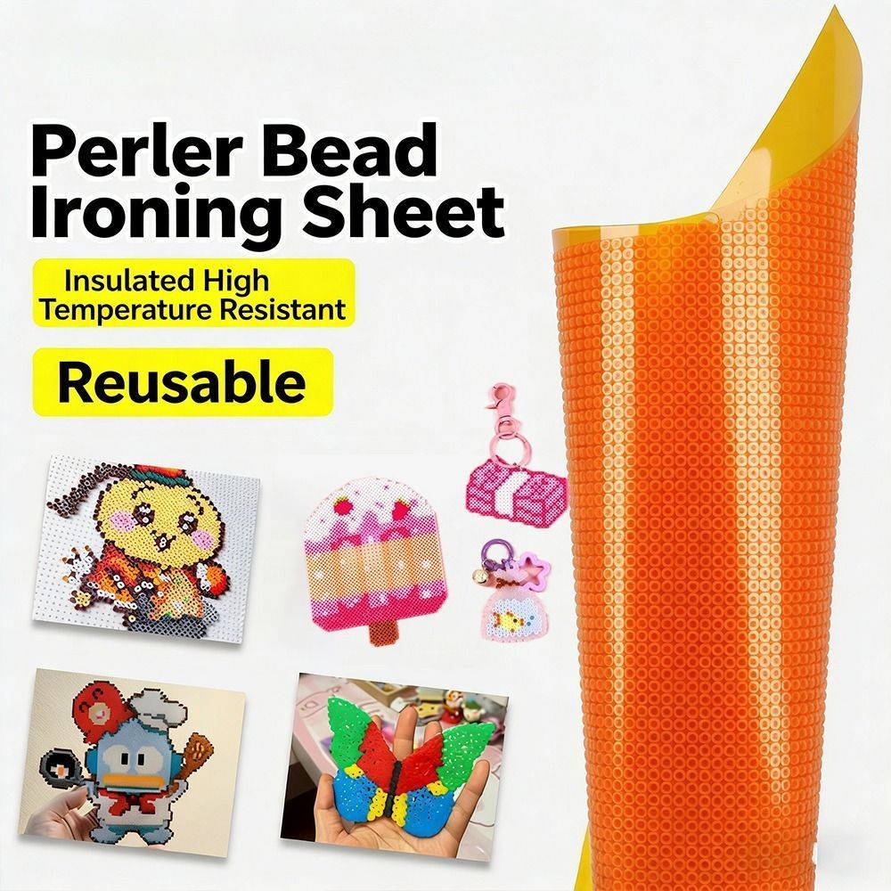 DUSKGLOW 1 / 10 Chiếc DIY Puzzle Bean Tấm ủi đặc biệt, Tấm ủi nâng cao có thể tái sử dụng thủ công, Phụ kiện đồ chơi Hỗ trợ ủi Thảm sắt Perler Thảm chịu nhiệt