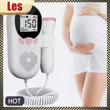Máy theo dõi nhịp tim cho bé Doppler Màn hình LCD 3 MHz Máy đo nhịp tim thai nhi được sử dụng để phát hiện và hiển thị nhịp tim thai nhi