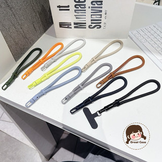 Đơn Giản Màu Trơn Ngắn Cầm Tay Dây Di Động Dễ Thương Chống Mất Điện Thoại Chìa Khóa Giá Đỡ Dây Đeo