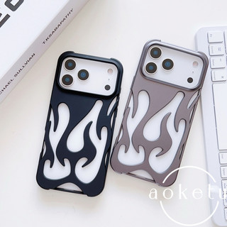 Tản nhiệt rỗng ngọn lửa mờ mờ phù hợp cho vỏ điện thoại iPhone 17 Promax Apple 16 / 15 / 14 / 13 / 12 / 11 chống rơi cá nhân hóa nhẹ và vỏ mềm mỏng