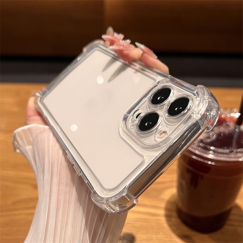 Dày túi khí góc áp dụng cho iPhone15promax/16/17 chống rơi 14/13 vỏ mềm 12 trong suốt 11