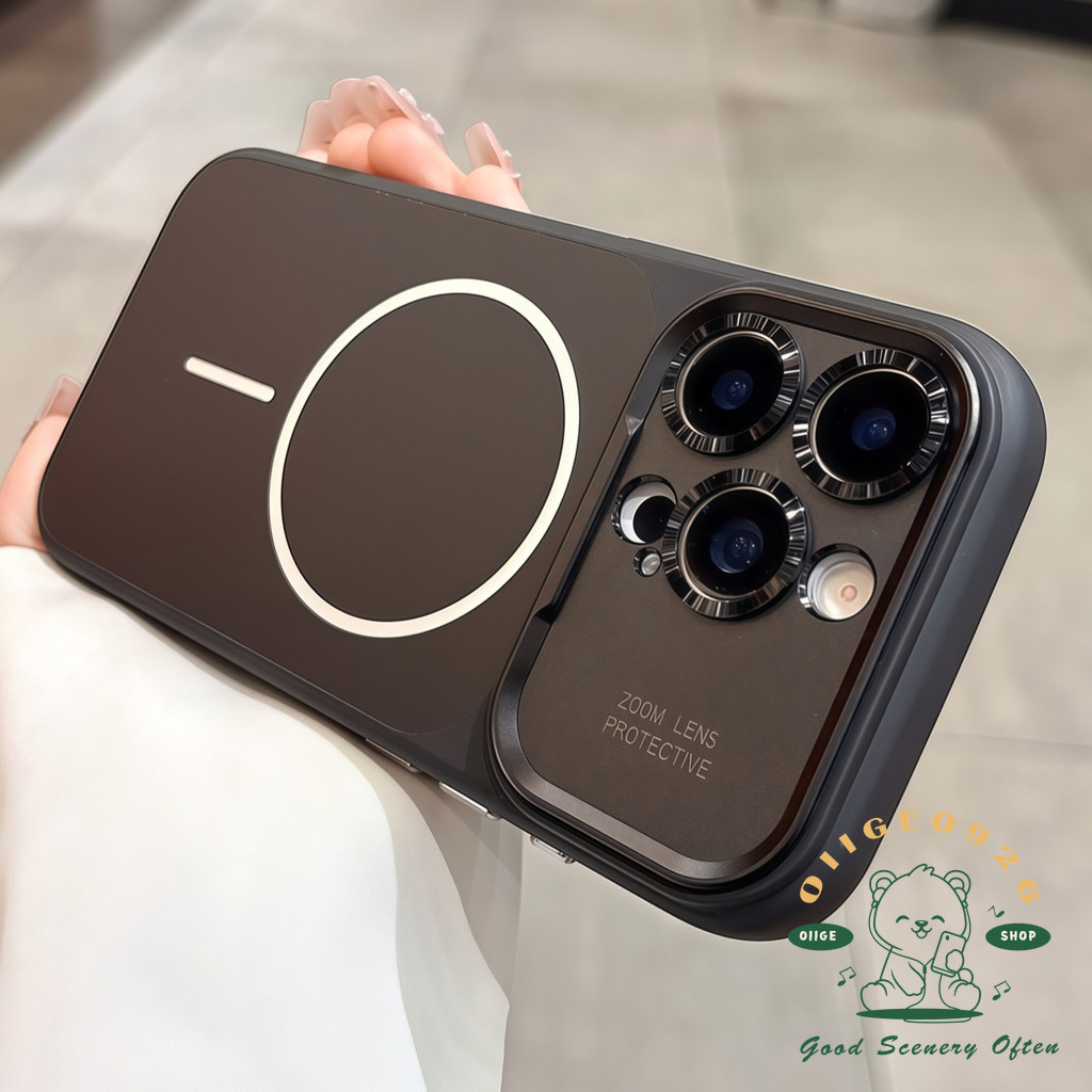 【 Ốp lưng iPhone17 】 Vỏ điện thoại từ tính chống rơi màu cam iphone17 Pro Max 16 15 14 13 cho vỏ iPhone vỏ mềm silicon TPU chống sốc
