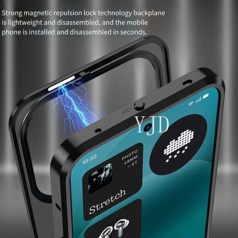 YJD Case For Nothing Điện thoại 4a Pro Khung kim loại Matte Back Panel Tản nhiệt Vỏ điện thoại chống rơi