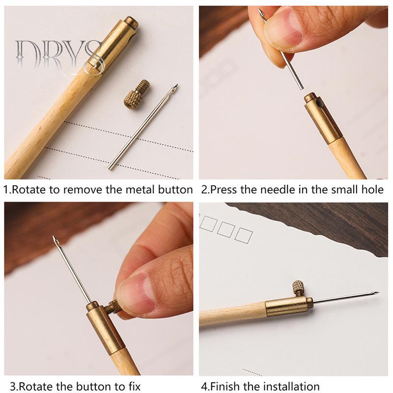 (TFT) 1 Bộ Móc Thêu Pháp DIY Tay cross stitch cotto Móc 3 Kim MỚI