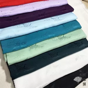 Đám Mây Họa Tiết Cần Cẩu Vải Hanfu Phong Cách Dân Tộc Họa Tiết Đám Mây Lụa Ngựa Mặt Váy Áo Choàng Họa Tiết Tối Sườn Xám Vải 4.2