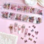 Làm Móng Tay Hỗn Hợp Nhựa Nơ 3D Trang Sức Da Báo In Móng Tay Kim Cương Giả DIY Trang Trí Acrylic Làm Đẹp Nghệ Thuật 12 Dây Bướm Ruy Băng