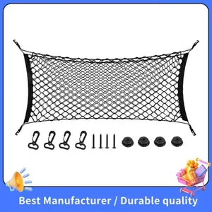 Lưới chở hàng phía sau, 35-48 inch Phong bì Phong cách hàng hóa Trunk Net Sắp xếp lưu trữ đàn hồi có thể điều chỉnh cho ô tô SUV