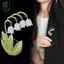 Trâm cài tóc hình tulip thiết kế sang trọng, phù hợp cho lễ cưới và trang phục tốt nghiệp