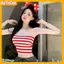 AqToCna Camisole Stripe Knit Sleeveless Summer Crop Top