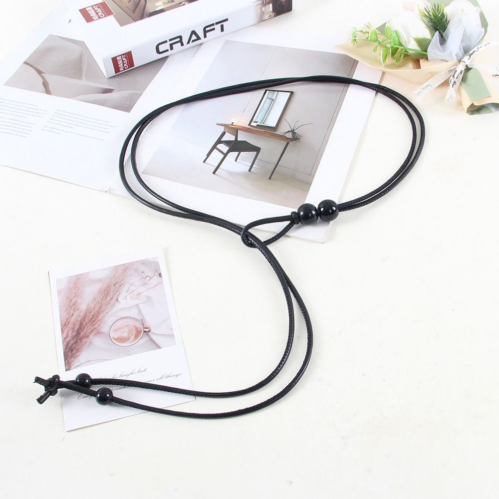 MERIGGIARE Thắt lưng mỏng có thể điều chỉnh, với dây da thiết kế sang trọng đính cườm, Thắt lưng thắt lưng thắt lưng cổ điển thông thường cổ điển hợp thời trang dành cho nữ Váy trang trí Áo len phù hợp với áo khoác