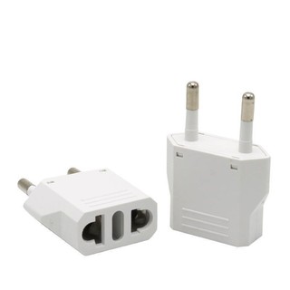 Ổ Chuyển Đổi Phích Cắm mã P6 Từ 2 Dẹt Chân Sang 2 Chân Tròn,Cục chuyển đổi đầu cắm điện 2 Chấu Nguồn 220V，Cho sạc điện t