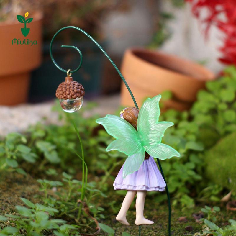 Miulika Tượng Cổ Tích Vườn Cọc Cây Trang Trí Nồi Điêu Khắc Nhỏ DIY Cây Cảnh Thủ Công Cho Sân