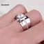 MIC _ Zircon Nhẫn Sáng Hình Học Kim Cương Giả Kẻ Sọc Mạ Điện Không Gây Dị Ứng Trang Sức Nam Đính Hôn Mở Ngón Tay Nhẫn Ban Nhạc Làm Quà Tặng