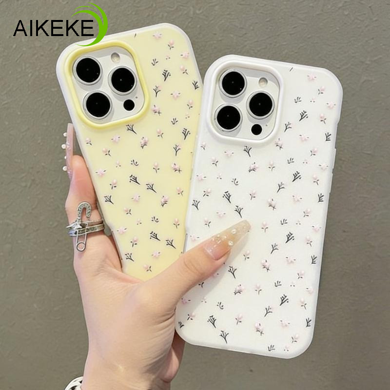 Ốp Điện Thoại Mờ Hoa Tươi Thời Trang Cho iQOO Z10 Lite Z10X Z9 Lite Z9S Z6 U5X U3X U1X Vỏ Màu Kẹo Cặp Đôi Đơn Giản Ốp Lưng 2 in1
