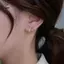 Bông Tai Kim Cương Giả Phong Cách Hàn Quốc Cho Nữ
