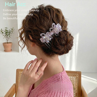 Nhật Bản Hàn Quốc Nhẹ Nhàng Dễ Thương Hồng Kim Cương Giả Hoa Cô Gái Tính Khí Thanh Lịch Cao Cấp Lược Phụ Kiện Tóc Phong Cách Phù Hợp