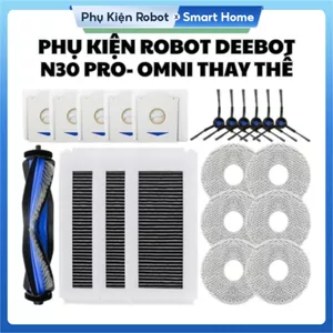 Phụ kiện robot hút bụi Deebot N30 Pro-Omni: Chổi cạnh, Chổi chính, Lọc hepa, Khăn lau - PK thay thế