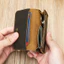 SASIWEI Crazy Horse Leather Retro Card Holder Siêu Mỏng Mini Clutch Ví Đựng Tiền Xu Du Lịch Di Động Ví Di Động260413