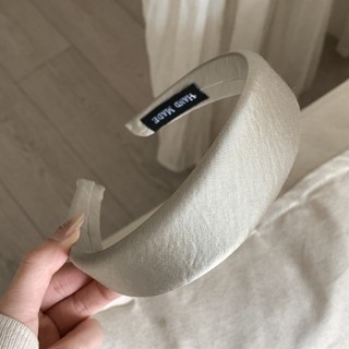 Hululu - Băng đô satin bóng xếp ly phong cách Pháp, đơn giản dễ thương