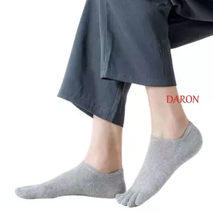 Tất nam năm ngón DARON, Tất vô hình năm ngón bằng Cotton chống trượt, Tất thể thao thoải mái Thoáng khí Thể thao mềm mại