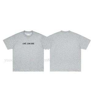 Chất lượng cao * Ai * * Le * * Do * * Áo thun ngắn tay Cotton nguyên chất dáng rộng thông thường