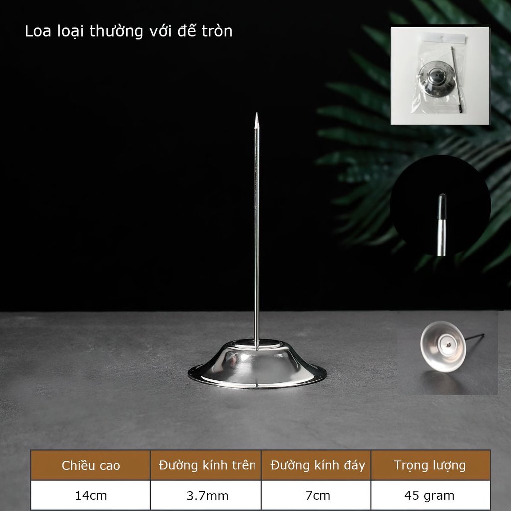 Cây ghim bill giấy hóa đơn cắm order inox xiên có thể tháo rời cất gọn